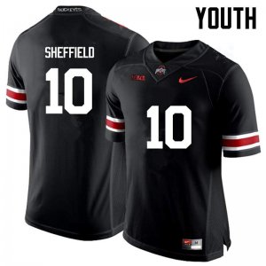 NCAA Ohio State Buckeyes Youth #10 Kendall Sheffield Black Nike Football College Jersey YDR1245EW